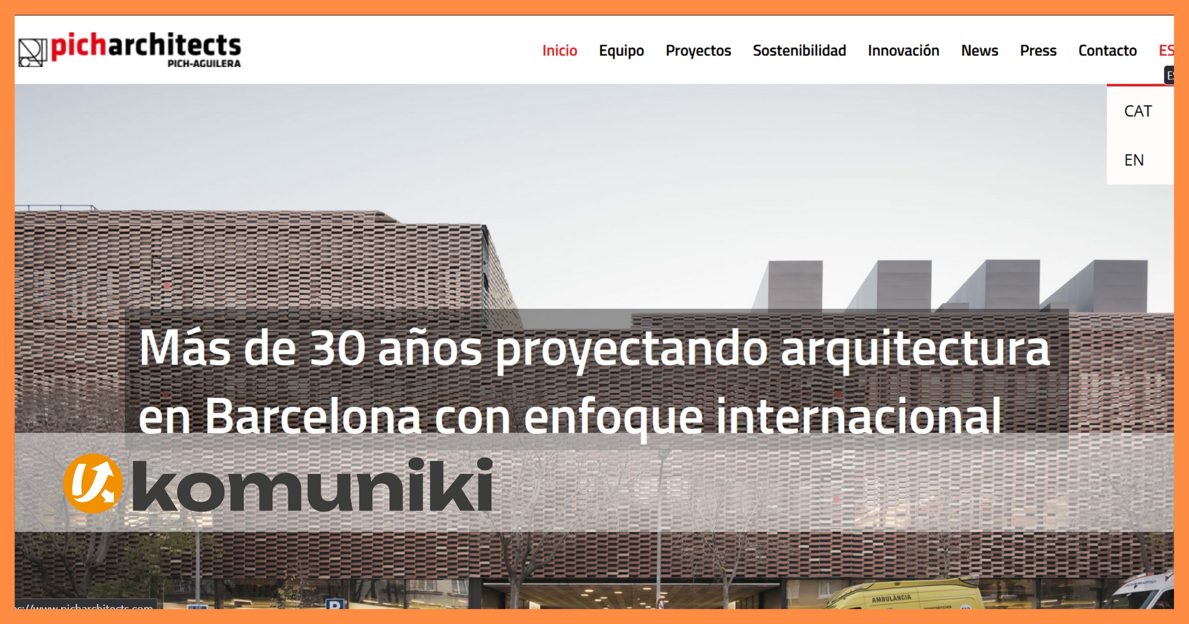 Komuniki SEO e Web Design Multilingue PICH Studio di Architettura mostallino nicola barcelona