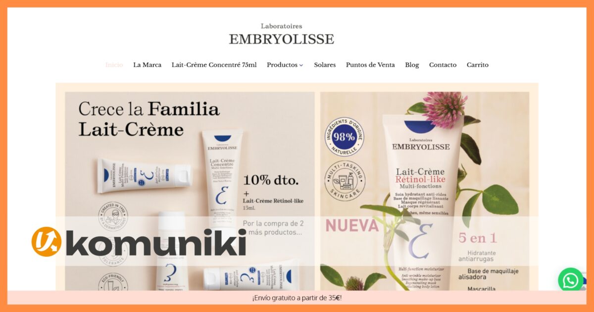 SEO eCommerce Ottimizzazione di Embryolisse.es - Progetto Web mostallino nicola komuniki