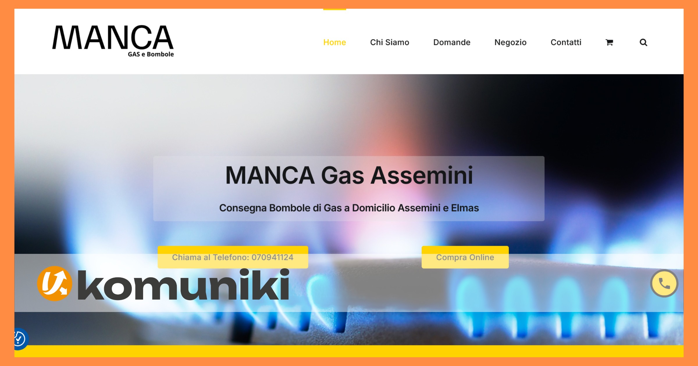 MANCA Gas - Vendita Bombole Online Assemini Cagliari - Nicola Mostallino Komuniki