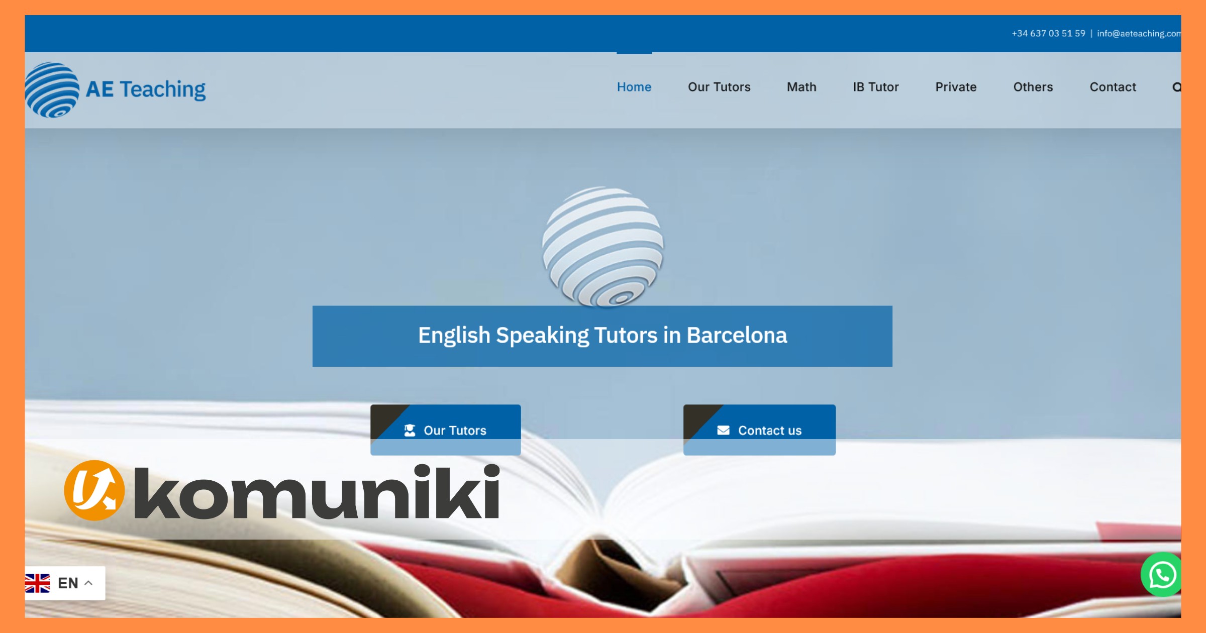 Redesign Web AE Teaching · Accademia Online WordPress + SEO - Nicola Mostallino Komuniki
