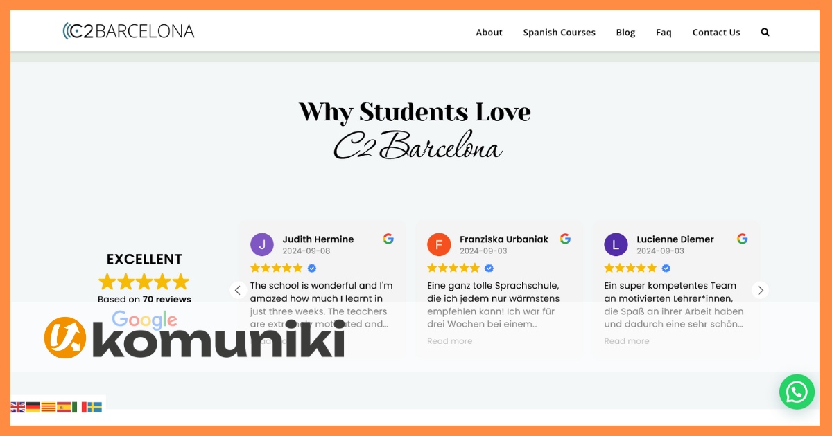 C2-Barcelona – Scuola di Lingue – WordPress Design Portfolio Komuniki – Mostallino Nicola (5) C2-Barcelona - Scuola di Lingue - Wordpress Design Portfolio Komuniki - Mostallino Nicola
