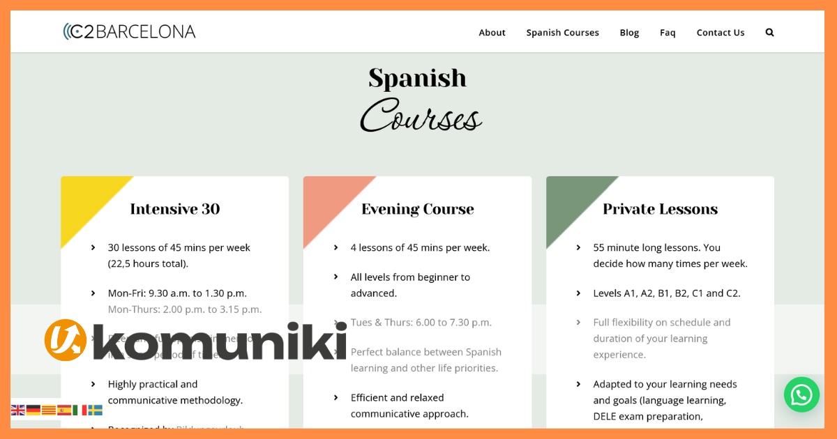 C2-Barcelona – Scuola di Lingue – WordPress Design Portfolio Komuniki – Mostallino Nicola (6) C2-Barcelona - Scuola di Lingue - Wordpress Design Portfolio Komuniki - Mostallino Nicola
